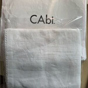 CAbi White Linen scarf